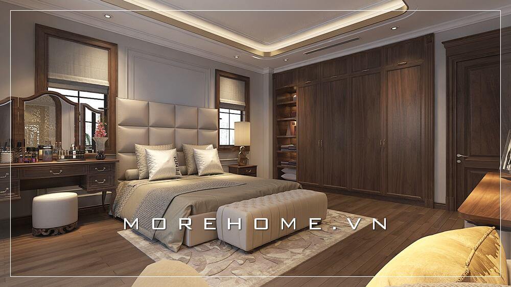 Thiết kế tủ quần áo gỗ óc chó